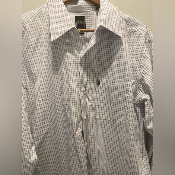 U.S. Polo assn - Blue pin strip plaid button down - Picture 2 of 10